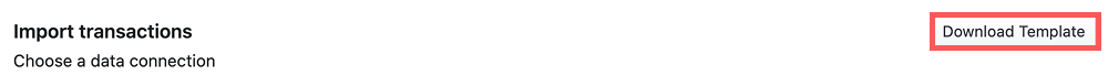Download Template button screenshot