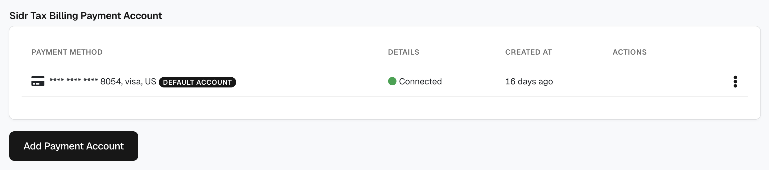 Payment Method Section